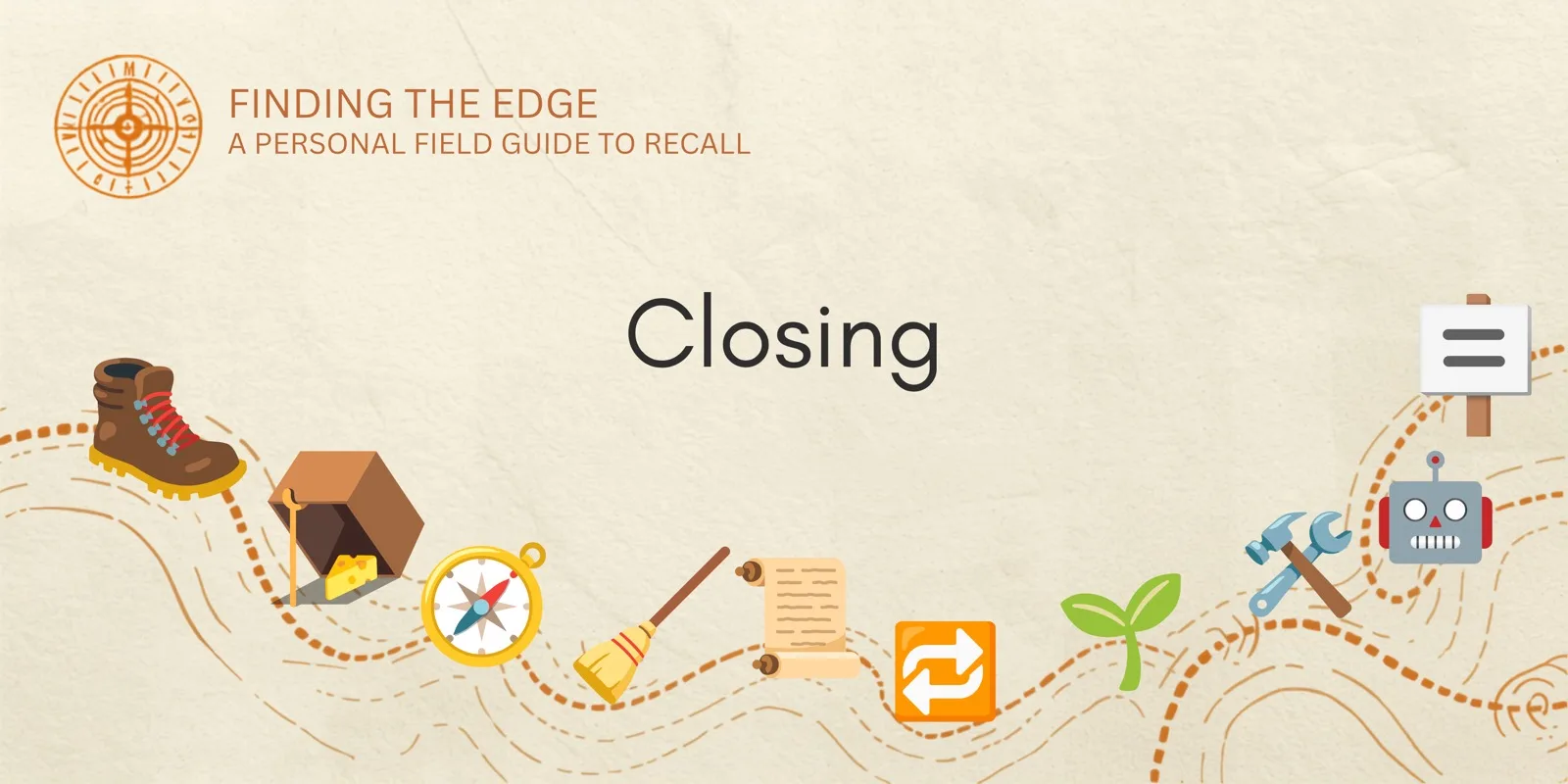 Closing section banner with all ten trail icons