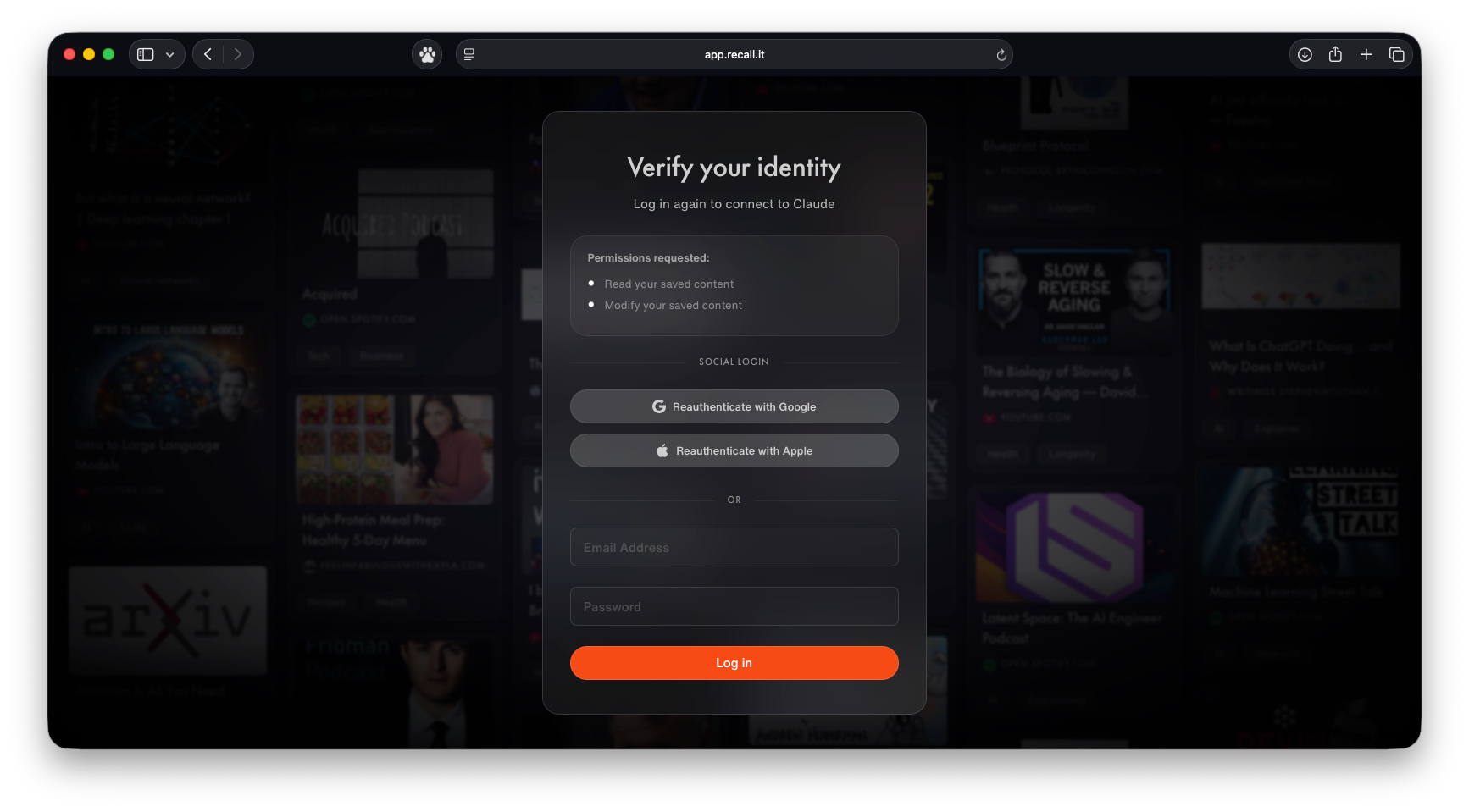 Recall Permissions