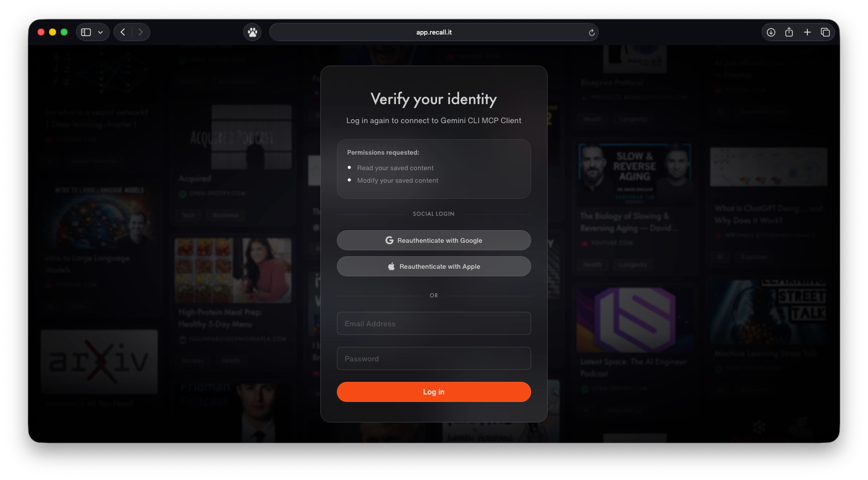 Recall Permissions