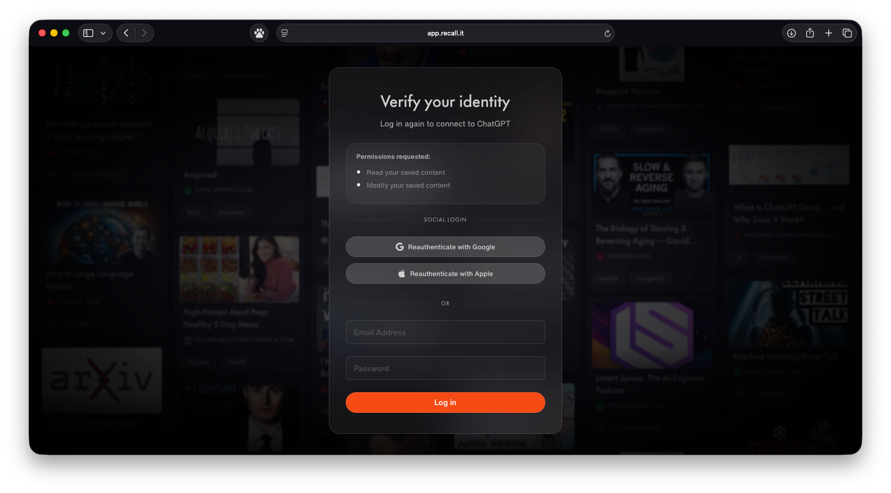 Recall Permissions